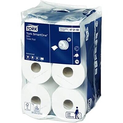 Tork smartOne® Mini papier toilette rouleau 90PH 472193 colis de 12