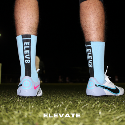Elevate V2 Grip Socks - Light Blue