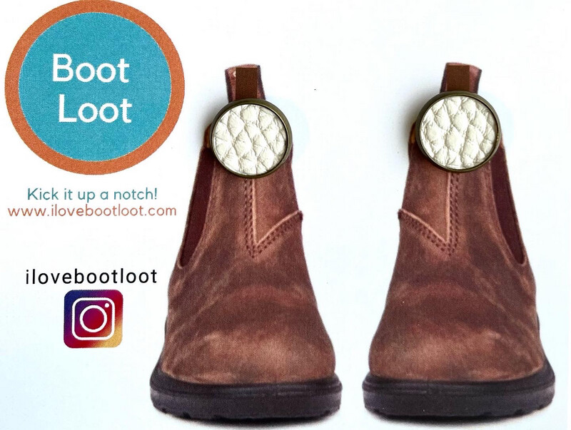 White Faux Leather Boot Loot For Blundstones