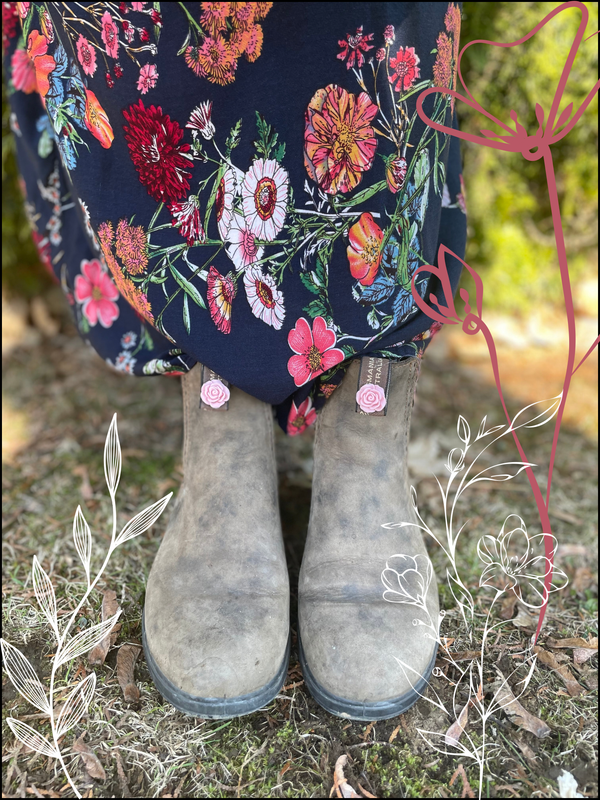 Oversized Dusty Rose Petal Boot Loot For Blundstones