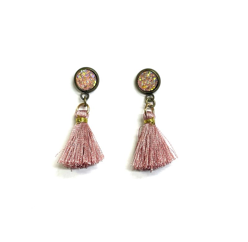 Tiny Glitter &amp; Rose Tassel Boot Loot For Blundstone’s