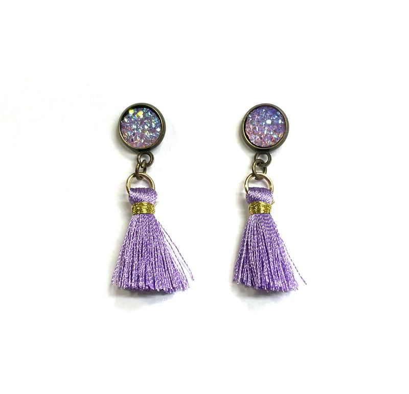 Tiny Glitter &amp; Lavender Tassel Boot Loot For Blundstone’s