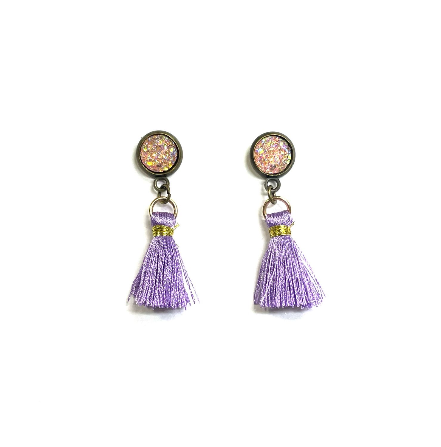 Tiny Glitter &amp; Lavender Tassel Boot Loot For Blundstone’s