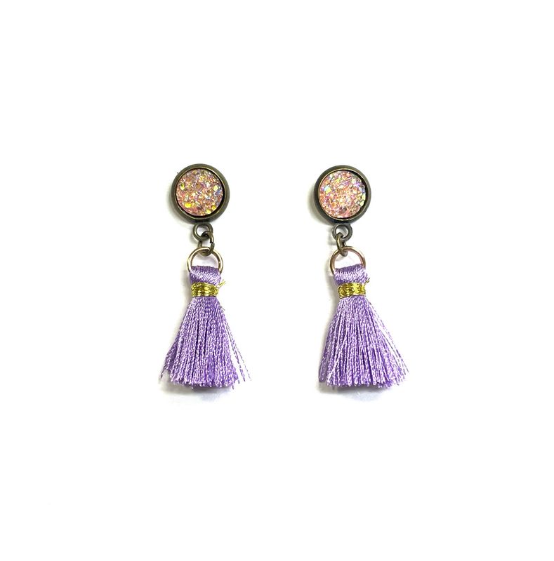Tiny Glitter &amp; Lavender Tassel Boot Loot For Blundstone’s