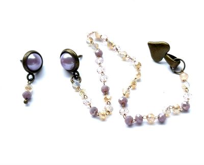 Asymmetrical Lavender Pearl And Chain Boot Loot