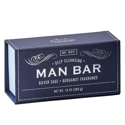 Man Bar-Deep Cleansing Silver Sage and Bergamot Soap