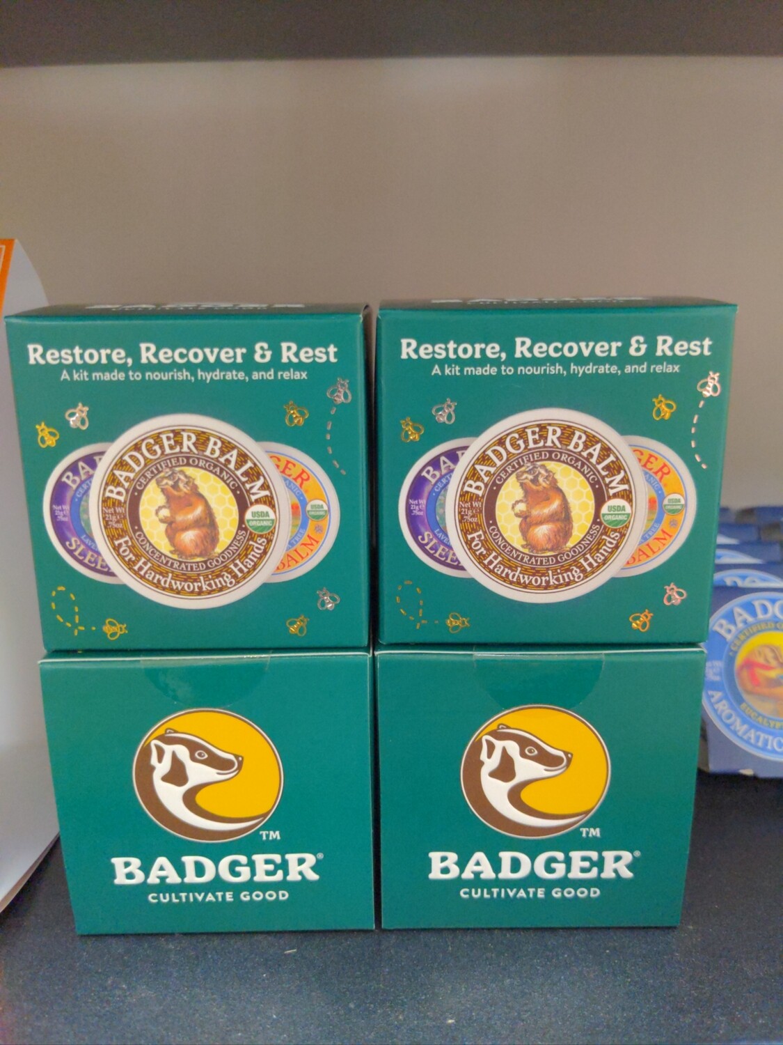 Badger Restore, Recover, and Rest Balm Set