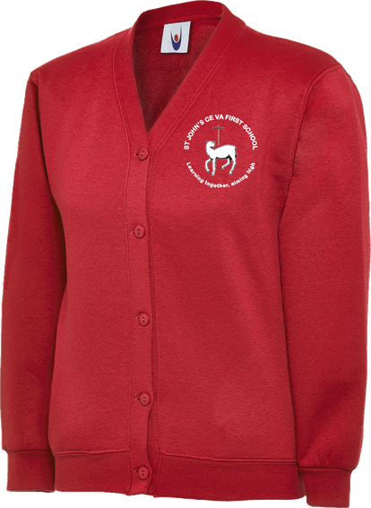 CARDIGAN WITH ST JOHNS LOGO