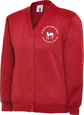 CARDIGAN WITH ST JOHNS LOGO