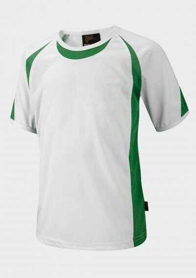 Sports Top - Adult, Colour: White/Emerald