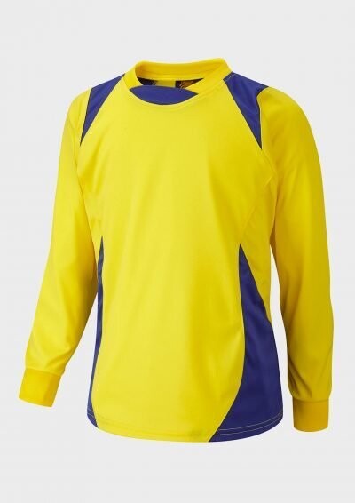 Football Shirts Crew Neck Panelled, Colour: Yellow/Royal