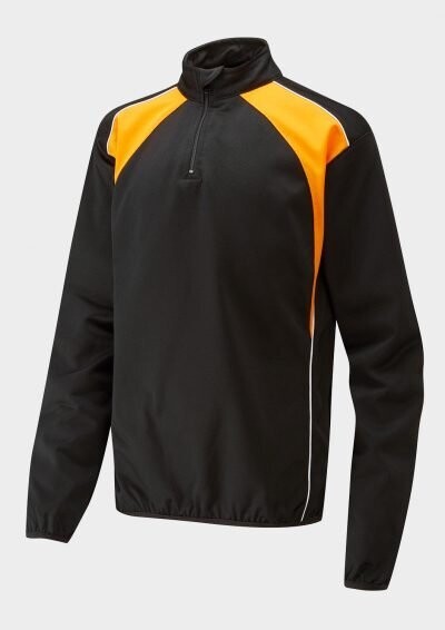 Encore 1/4 Zip Jacket, Colour: Black/Amber/White