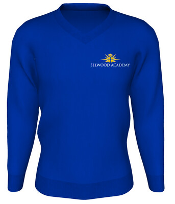 Selwood Academy CORE UNIFORM V NECK PULLOVER Royal Blue