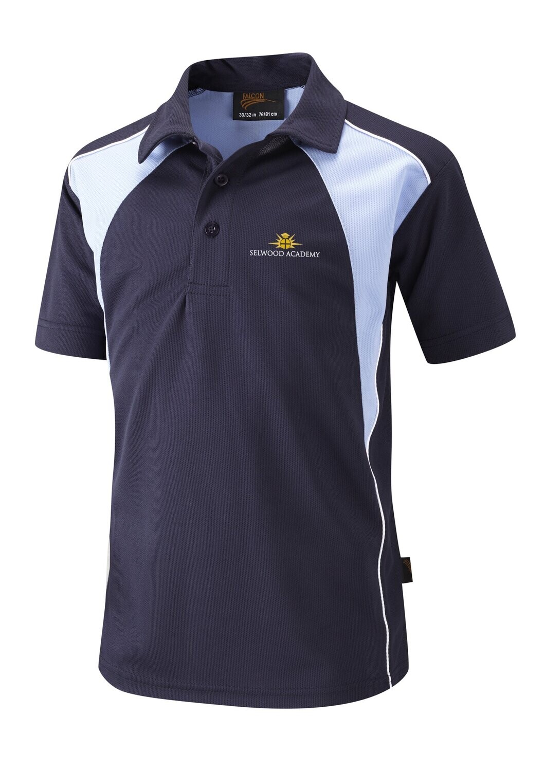 Selwood Academy CORE PE Top Navy-Sky-White