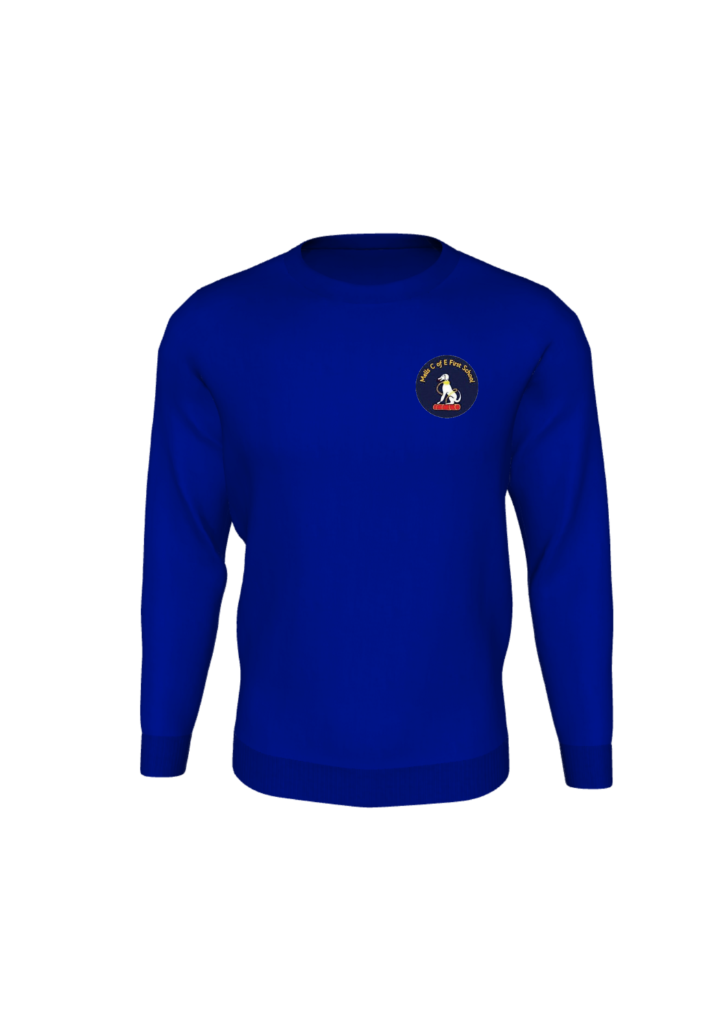 Mells School Sweatshirt - Royal Blue with School logo