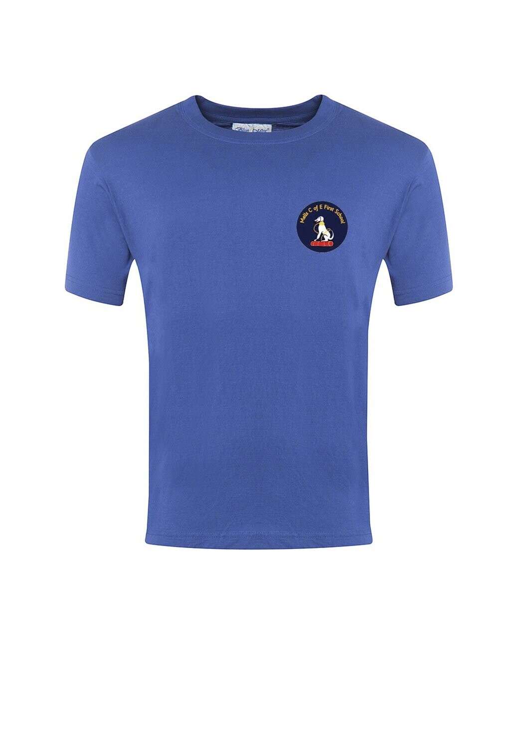 Mells School PE Top - Dark Royal Blue with School logo