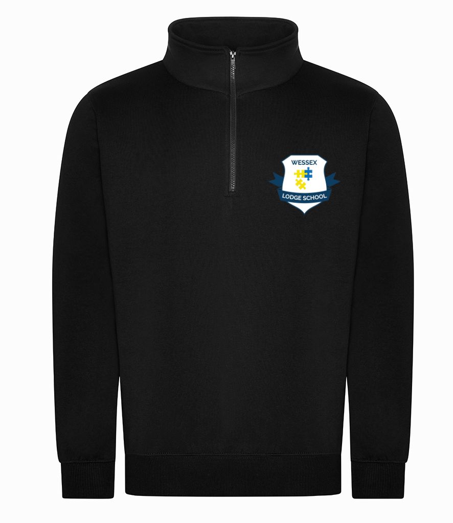 1/4 Zip Wessex Lodge jumper, Colour: Black