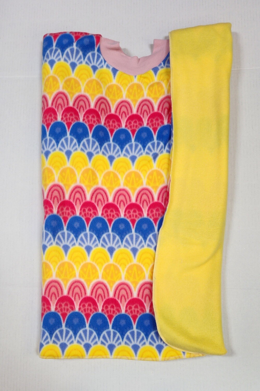 Rainbow PopOn Car Seat Poncho, Double Fleece Hood Available