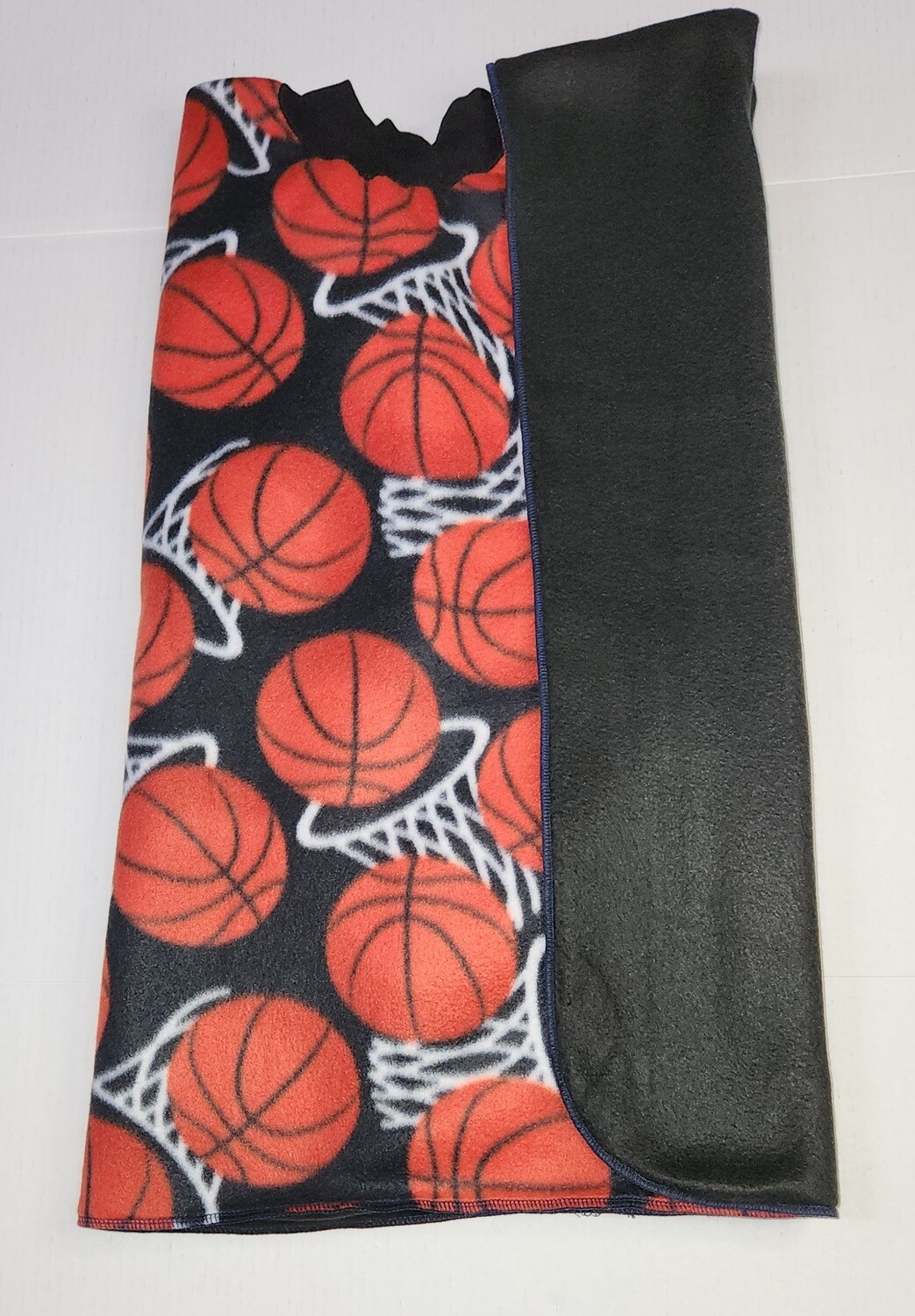 Basketball! Pop On Car Seat Poncho, Double Fleece. Hood Available.