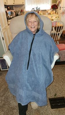 Terry Towel Wheelchair Ponchos for Beach, Pool or Bath
