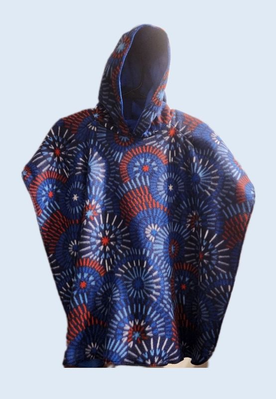 Red White and Blue Spangles. Double Fleece