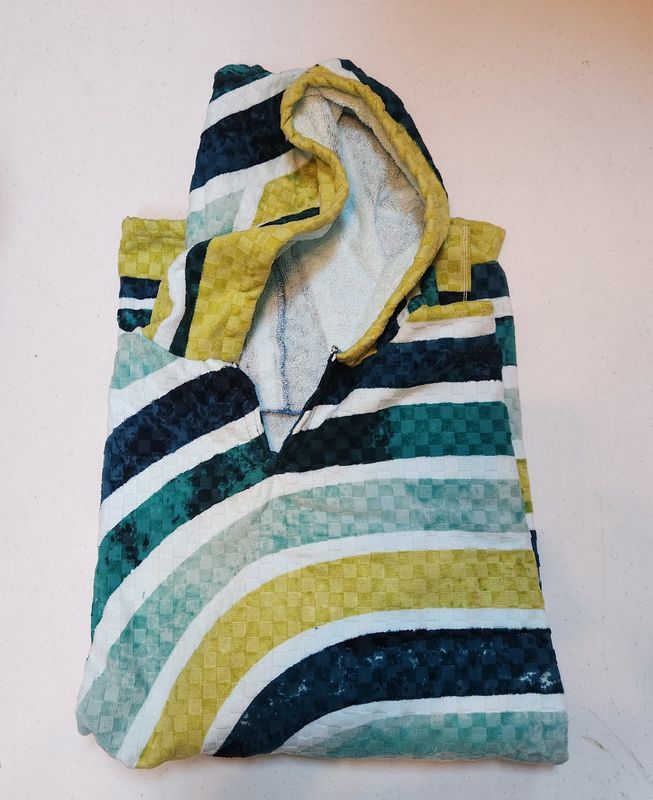 Swirly Stripes Terry Wheelchair Poncho