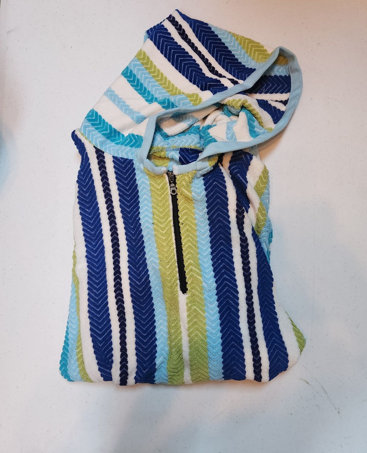 Striped Terry Wheelchair Poncho