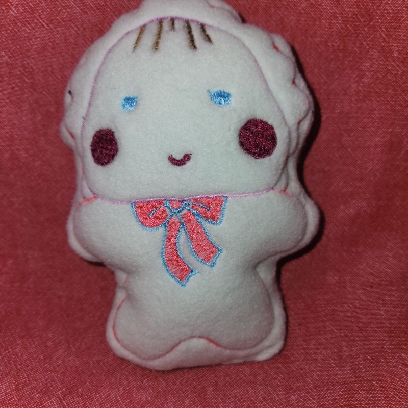 Blue Doll with Burgundy Cheeks 