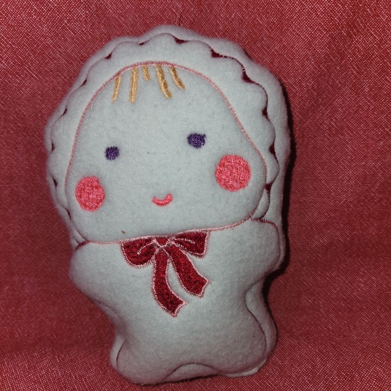 Blue Doll with Pink Cheeks