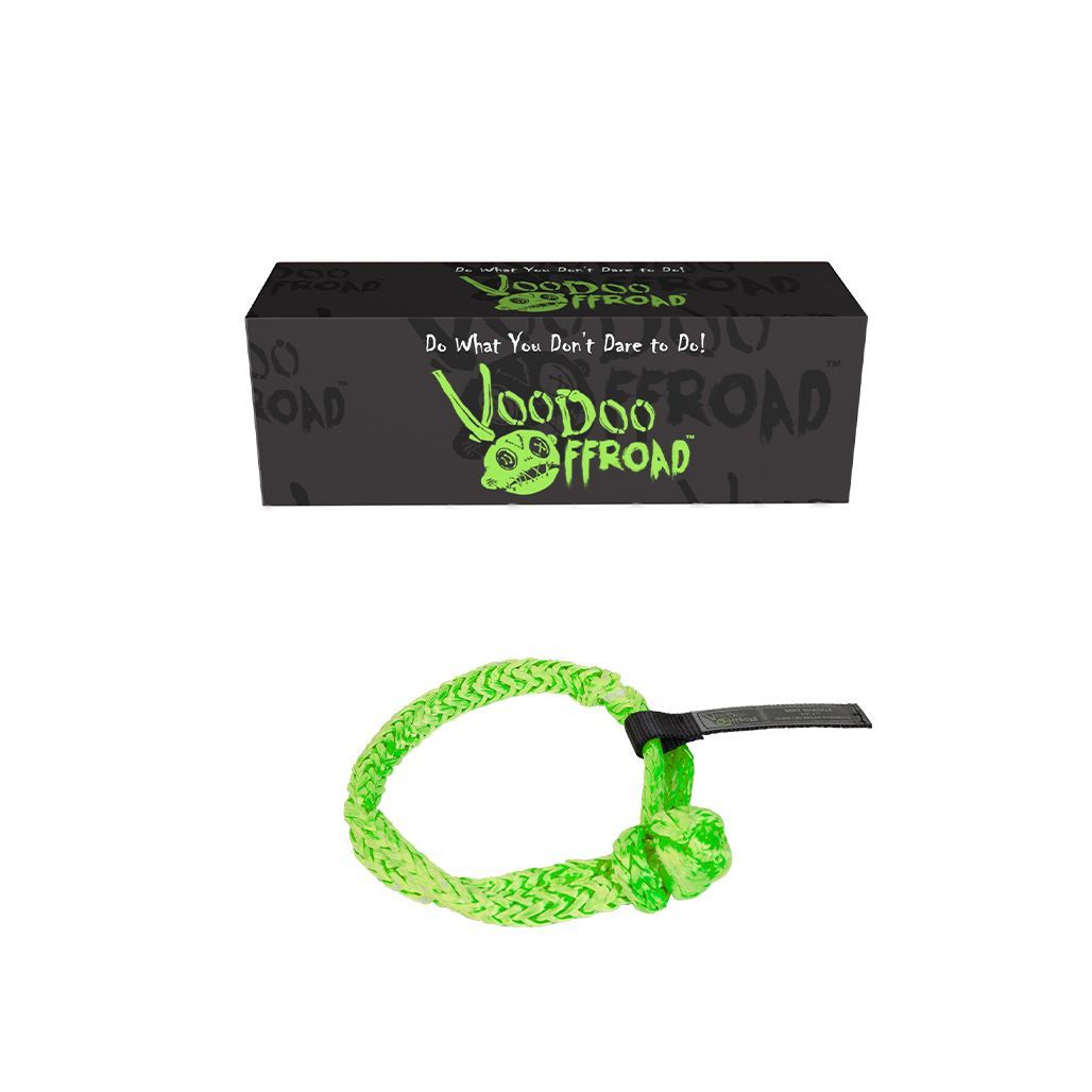 VooDoo Offroad - 3/8 inch x 7" Green Soft Shackle 25,000lb