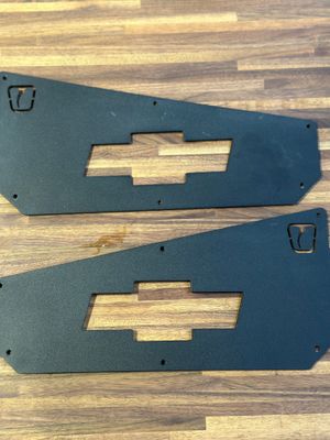 13 13" Sandtex Black Chevy Kickplates