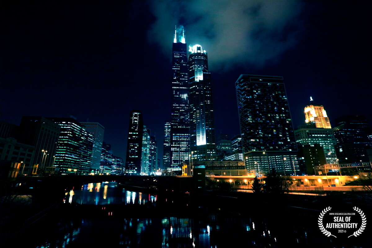 Chicago At Night 20 x 30