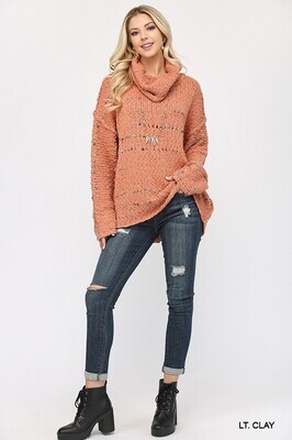 UMGEE Texture Pullover Turtle Neck
