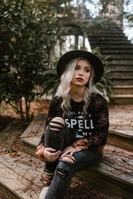 SOUTHERN BLISS You put a spell on me Bleached L/S tee