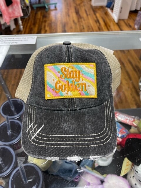 KATY DID Stay Golden trucker hat