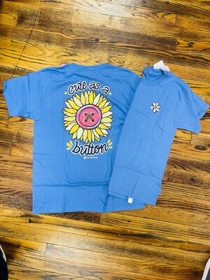IT'S A GIRL THING Sunflower Button tee
