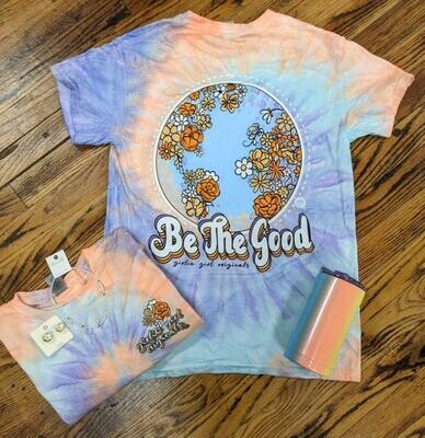 GIRLIE GIRL BE THE GOOD APRICOT SPIRAL TEE