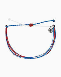 PURAVIDA Red White Blue Original Cord Bracelet