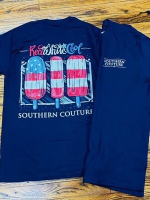 SOUTHERN COUTURE CLASSIC RED, WHITE & COOL USA T-SHIRT