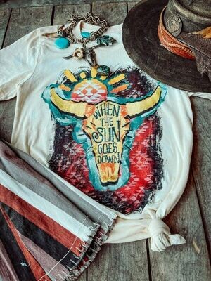 ONE24 RAGS When the Sun goes down Tee