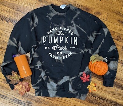 Shop original Hand Picked Pumpkin Bleached sweatshirt