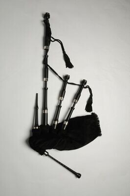 Plain turned Polypenco plastic highland bagpipe