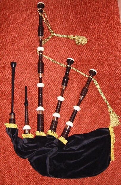 3/4 mounted imitation ivory Highland Bagpipe