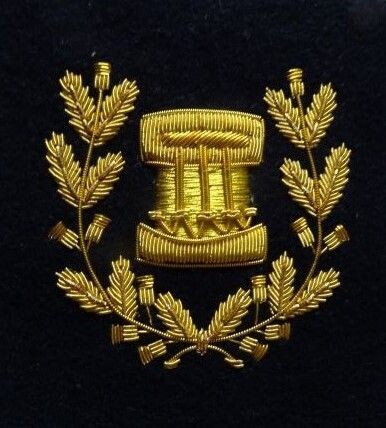 Gold embroidered drum major patch