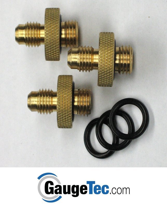 Mid-West Instrument Part No. 110704 Set of (3) 3/4" Quick Connect Test Cock Adapters x 1/4" Flare