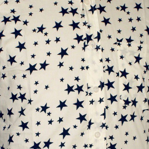 Chenaski Star overhemd in creme/blauw