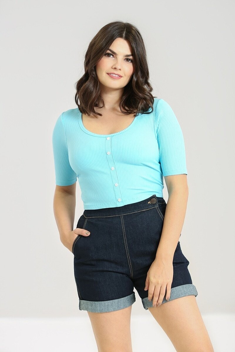 Hell Bunny Jennifer top mint