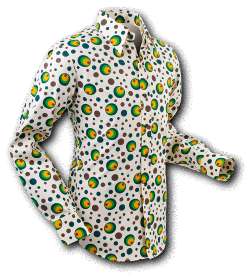Chenaski Dots and spots overhemd groen