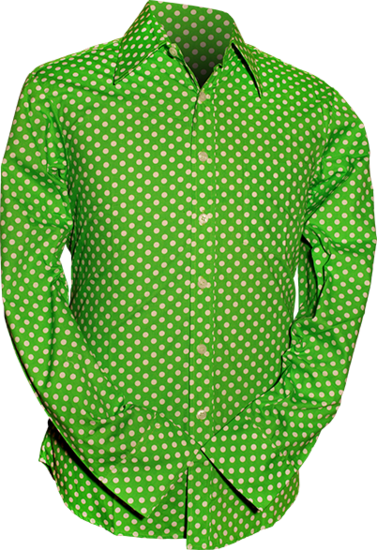 Chenaski Polkadot overhemd groen