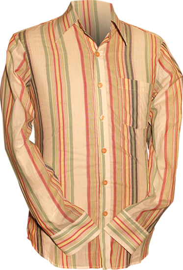 Chenaski Stripe overhemd groen/geel